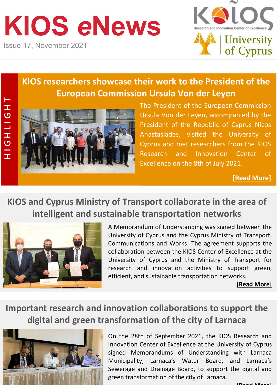 KIOS eNews, Issue 17